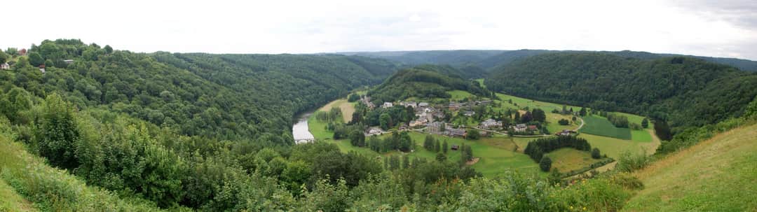 Green hills and forests in the Belgian Ardennes